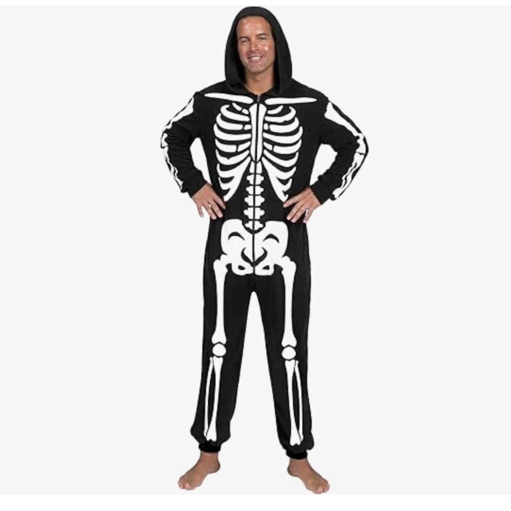 Spooktacular Creations Men Skeleton Onesie Costume